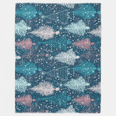 Abstract kerstboompatroon fleece deken (Voorkant)