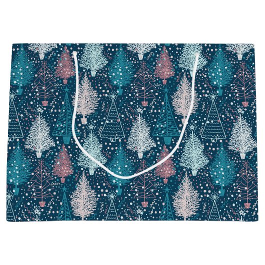 Abstract kerstboompatroon groot cadeauzakje (Voorkant)