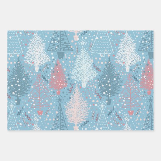 Abstract kerstboompatroon inpakpapier vel (Voorkant 2)