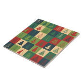 Abstract kerstboompatroon | Keramische Tegels Tegeltje (Zijkant)