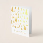 Abstract kerstboompatroon Prettige feestdagen Folie Kaarten (Voorkant)