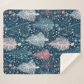 Abstract kerstboompatroon sherpa deken (Voorkant (horizontaal))