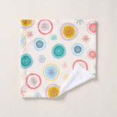 Abstract kerstboomschilfers patroon bad handdoek (Wasdoekje)