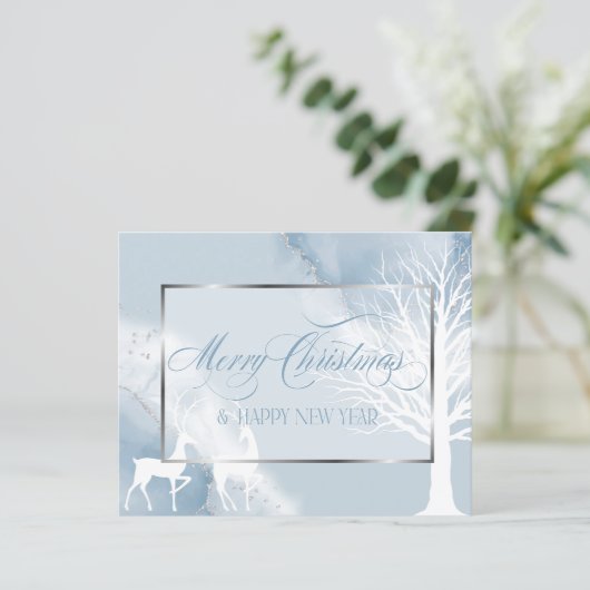 Abstract kerstbudget — Blauwe winterboom (Staand voorkant)