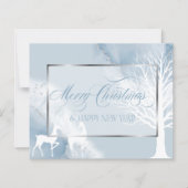 Abstract kerstbudget — Blauwe winterboom (Voorkant)