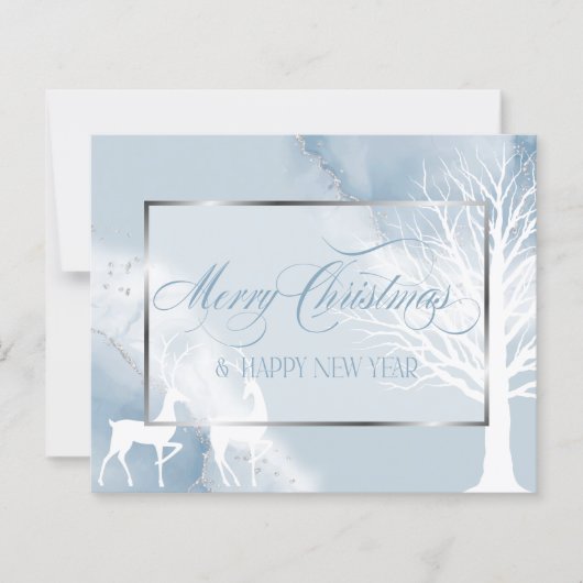 Abstract kerstbudget — Blauwe winterboom (Voorkant)