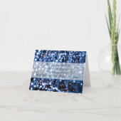 Abstract kerstcadeautje blauw licht kaart (Voorkant)