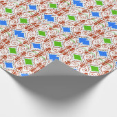 Abstract kerstcadeautje cadeaupapier (Hoek)