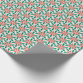 Abstract kerstfeest: rood & groen design cadeaupapier (Hoek)