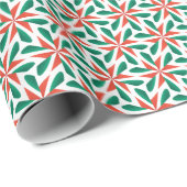 Abstract kerstfeest: rood & groen design cadeaupapier (Rol Hoek)