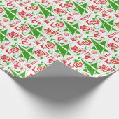 Abstract, Kerstmis design van rood, groen, & wit Cadeaupapier (Hoek)