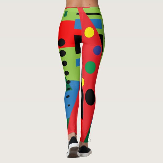 Abstract kerstontwerp leggings (Achterkant)