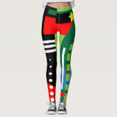 Abstract kerstontwerp leggings (Voorkant)