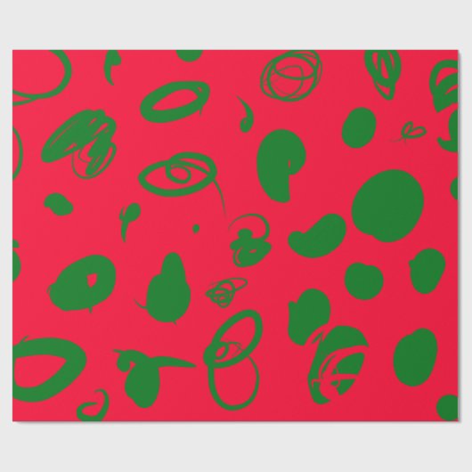 Abstract kerstontwerp Wrapppapier Cadeaupapier (Vlak)