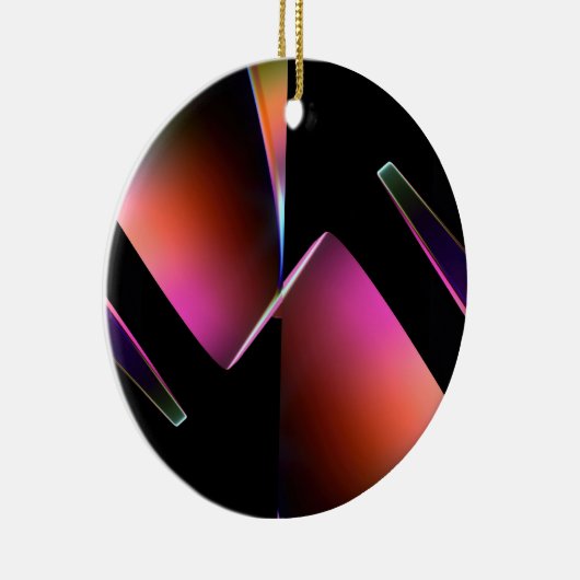 Abstract kerstornament keramisch ornament (Rechts)
