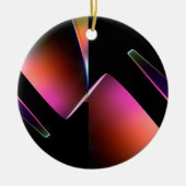 Abstract kerstornament keramisch ornament (Voorkant)