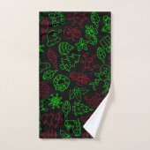 Abstract kerstpatroon bad handdoek (Handdoek)