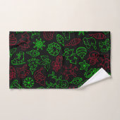 Abstract kerstpatroon bad handdoek (Handdoek)