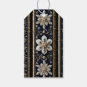 Abstract kerstpatroon cadeaulabel (Voorkant)