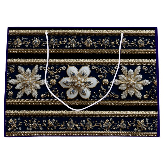 Abstract kerstpatroon groot cadeauzakje (Voorkant)