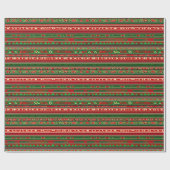 Abstract kerstpatroon Hmong inpakpapier (Vlak)