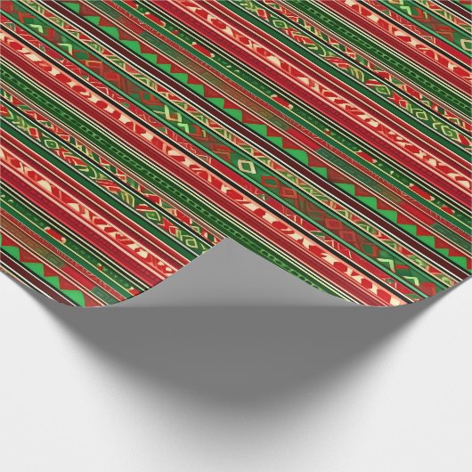 Abstract kerstpatroon Hmong inpakpapier (Hoek)