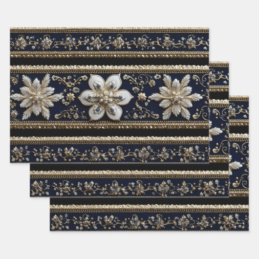 Abstract kerstpatroon inpakpapier vel (Set)