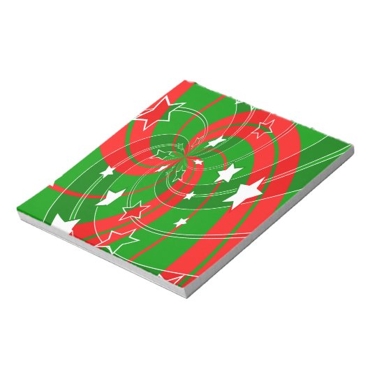 abstract kerstpatroon notitieblok (Linkerzijde)