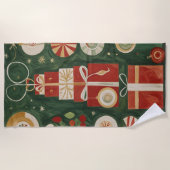 Abstract Kersttapijt Strandlaken (Voorkant)