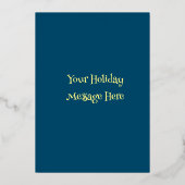 Abstract Kerstthema Illustratie Goud Roze Folie Feestdagenkaart (Achterkant)