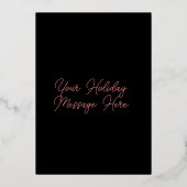 Abstract kerstthema kind goudfolie folie feestdagenkaart (Achterkant)