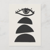 Abstract kijkend oog met het balanceren van stenen briefkaart (Voorkant)