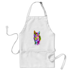 Abstract Kitten - Pas je eigen aan Standaard Schort