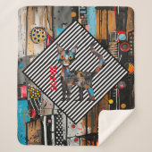 Abstract Kitty gepersonaliseerd Sherpa Deken (Voorkant)