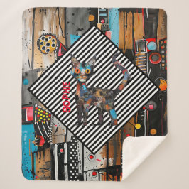 Abstract Kitty gepersonaliseerd Sherpa Deken