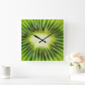 Abstract Kiwi Vierkante Klok (Huis)