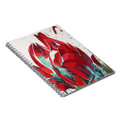 Abstract Klaproos Spiraal Notebook Notitieboek (Rechterzijde)