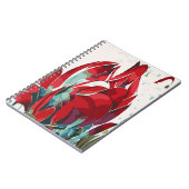 Abstract Klaproos Spiraal Notebook Notitieboek (Linkerzijde)
