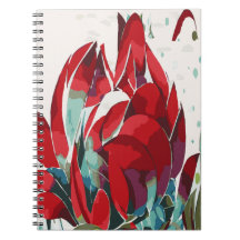 Abstract Klaproos Spiraal Notebook