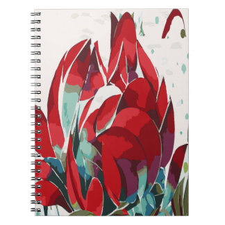 Abstract Klaproos Spiraal Notebook Notitieboek