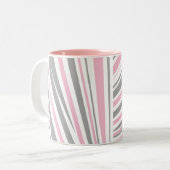 abstract klassiek zebrapatroon mok met tweetone ko (Voorkant links)
