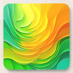 Abstract Kleur Energie Stroom Ontwerp Bier Onderzetter