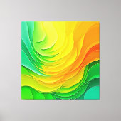 Abstract Kleur Energie Stroom Ontwerp Canvas Afdruk (Voorkant)