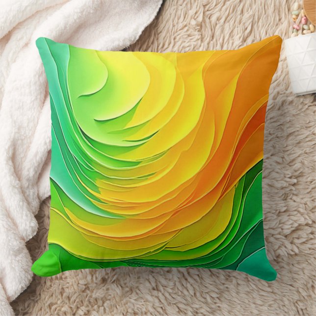 Abstract Kleur Energie Stroom Ontwerp Kussen (Deken)