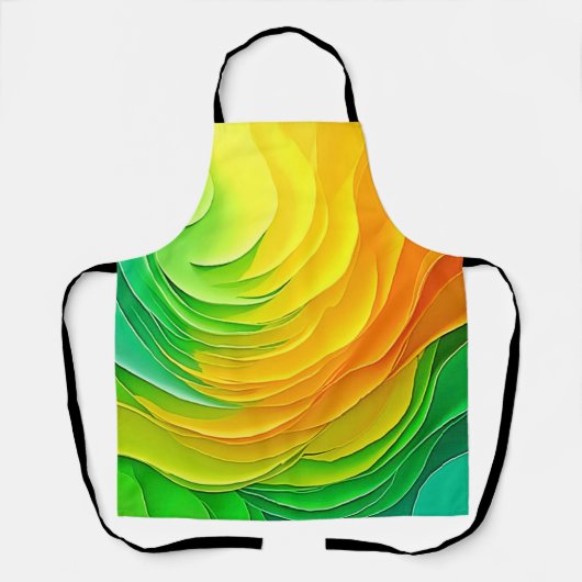 Abstract Kleur Energie Stroom Ontwerp Schort (Voorkant)