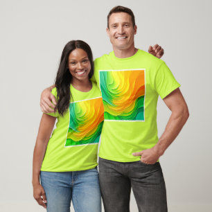 Abstract Kleur Energie Stroom Ontwerp T-shirt
