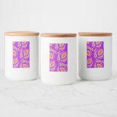 abstract,kleur,patroon,Indisch,mandala,paars Voedselcontainer Etiket (Flessen)
