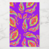 abstract,kleur,patroon,Indisch,mandala,paars Voedselcontainer Etiket (Enkel label)