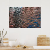 Abstract Kleur Poster met Waterreflecties (Keuken)