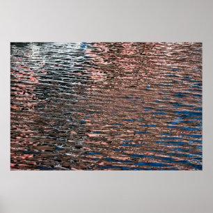 Abstract Kleur Poster met Waterreflecties